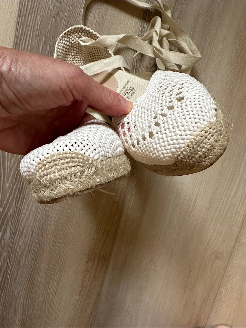 J Crew Made in Spain Lace Up espadrille wedges